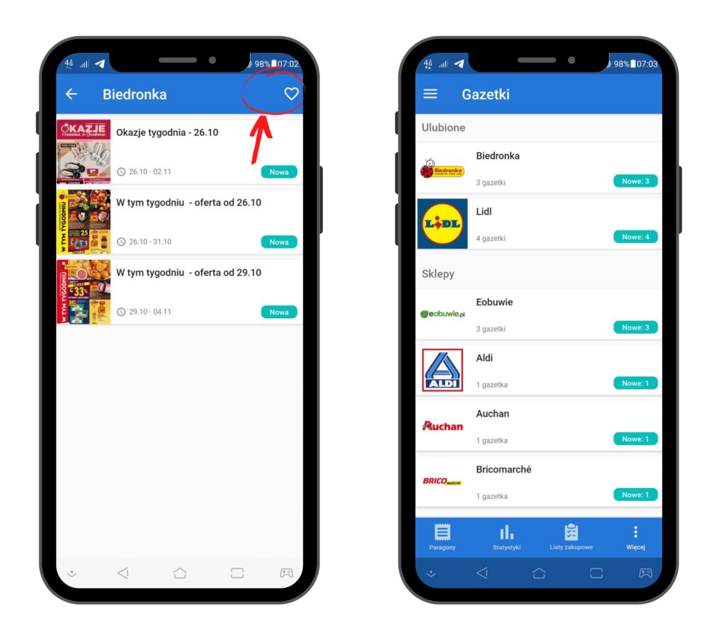 gazetki promocyjne w aplikacji PanParagon