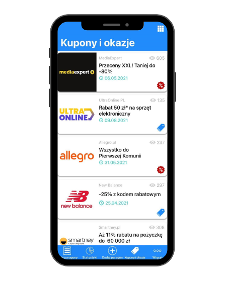 Kupony rabatowe w darmowej aplikacji PanParagon